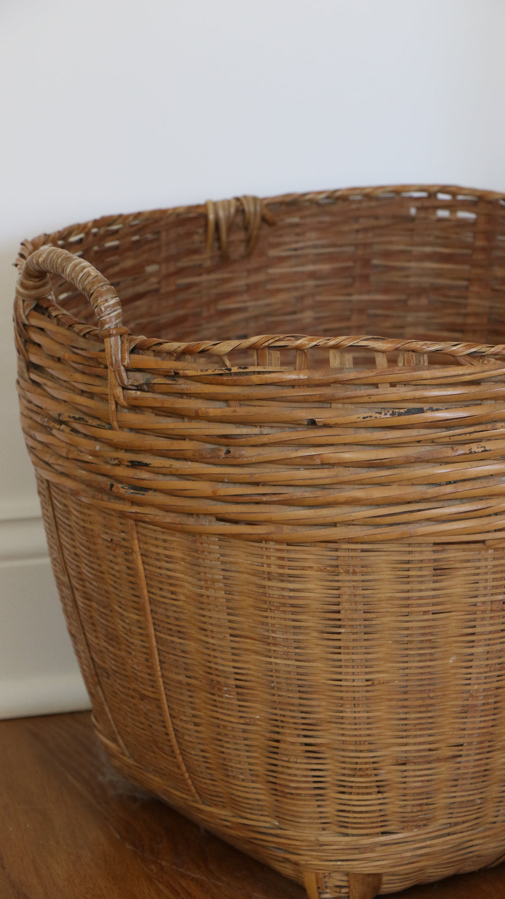 Large Handwoven Storage Basket, 19th Century