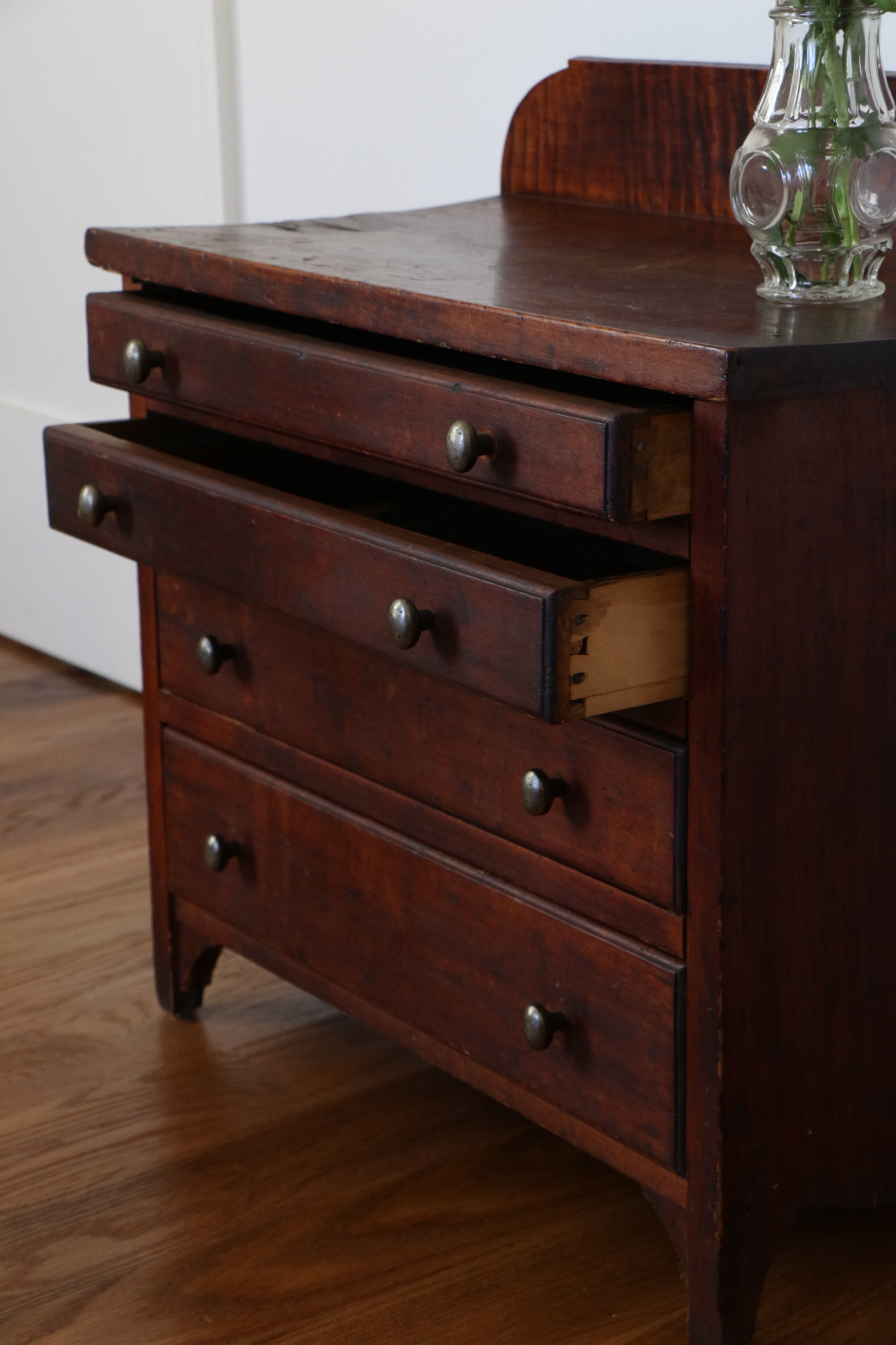 Four Drawer Wooden Chest, 20th Century