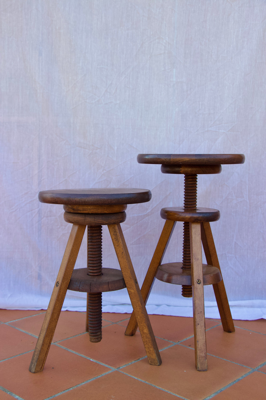 French Tripod Stools, 20th Century