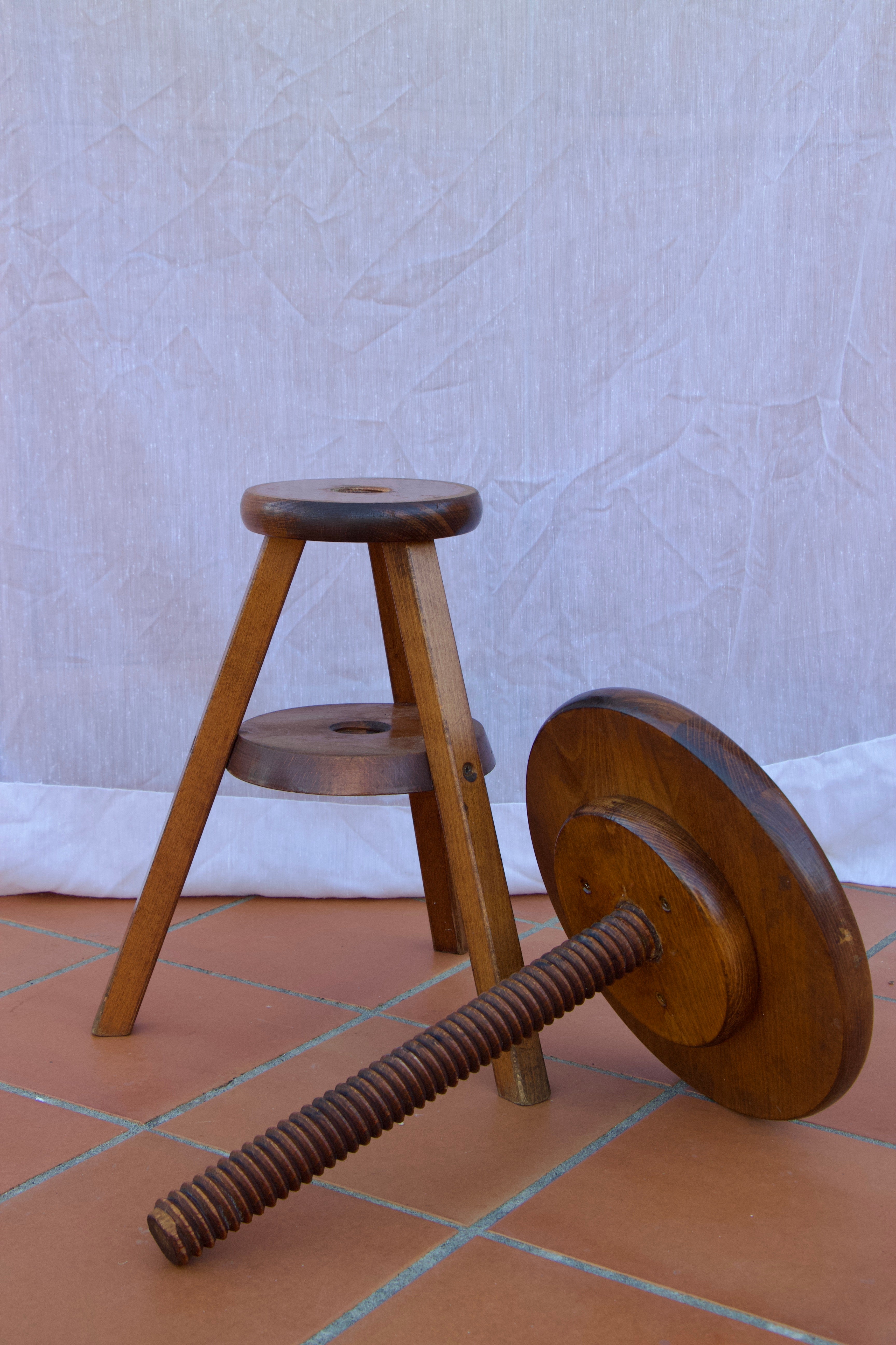 French Tripod Stools, 20th Century