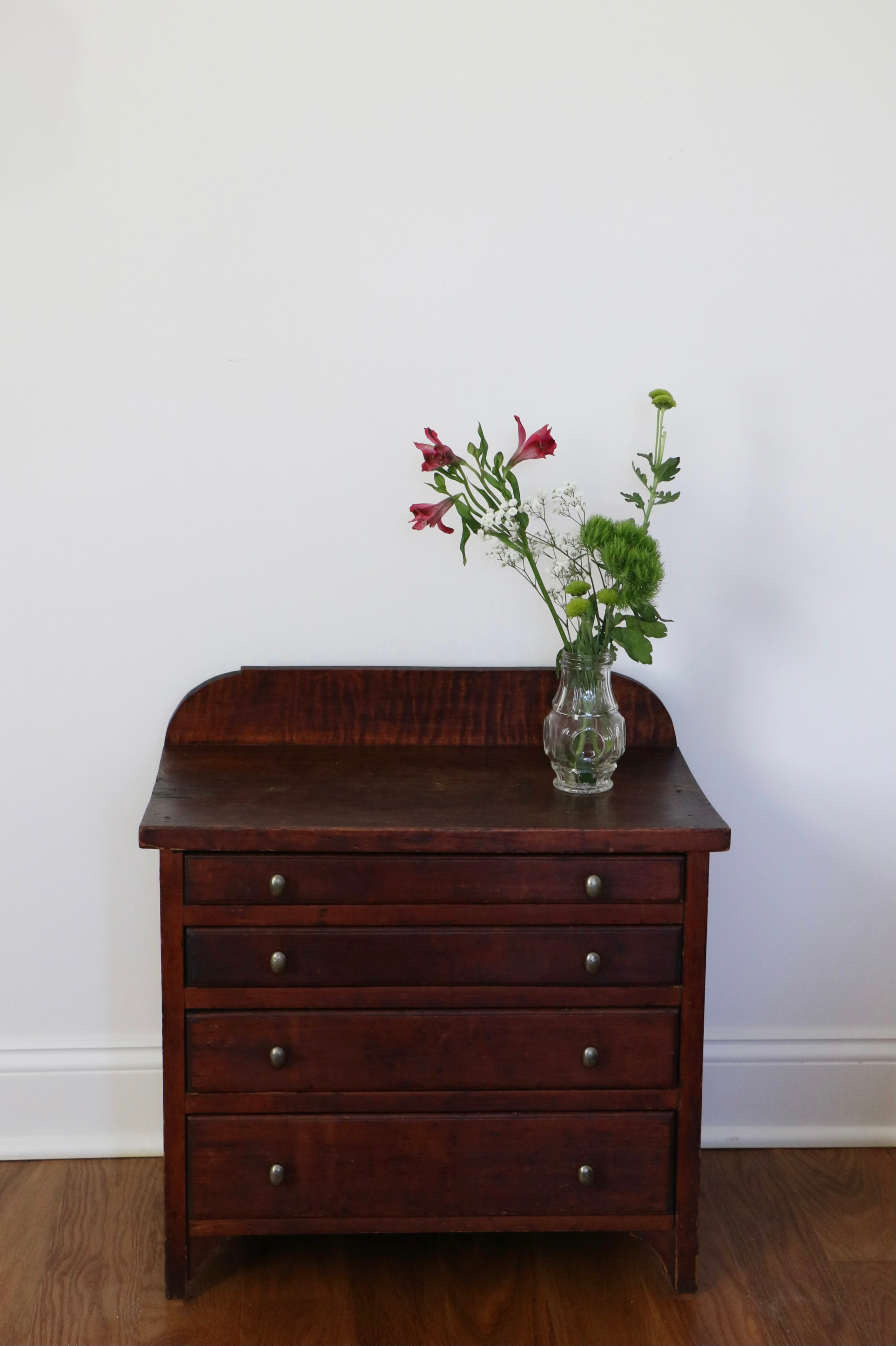 Four Drawer Wooden Chest, 20th Century