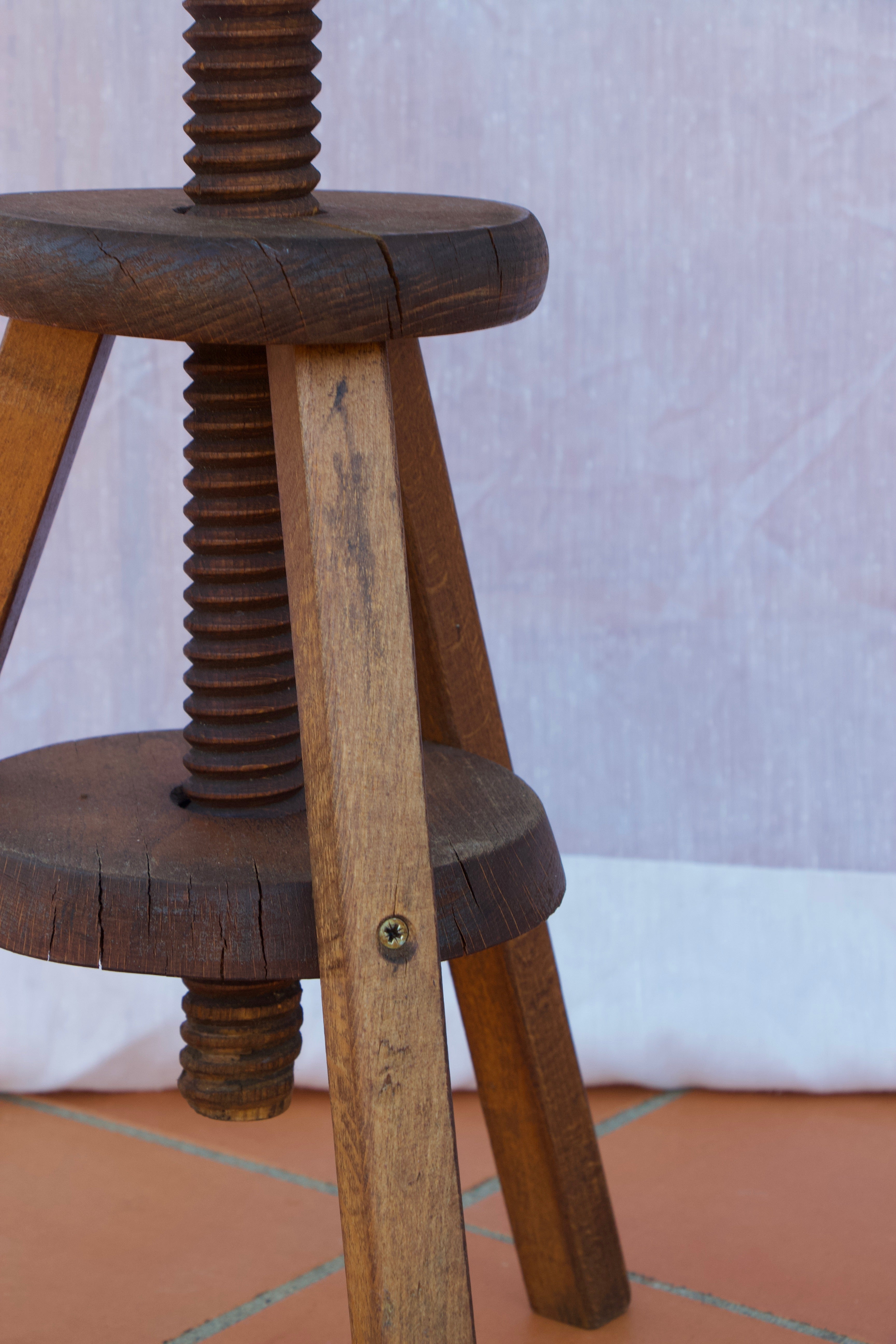 French Tripod Stools, 20th Century