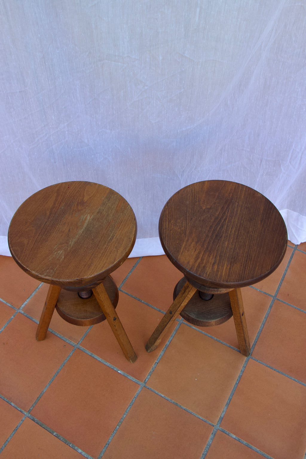 French Tripod Stools, 20th Century