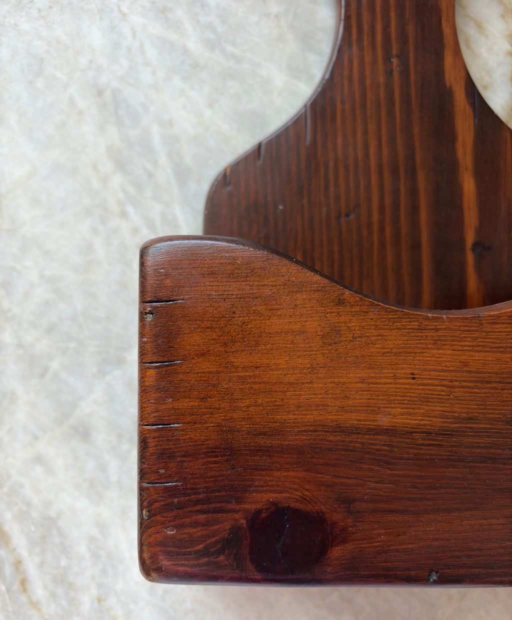 Wooden Wall Pocket, 19th Century