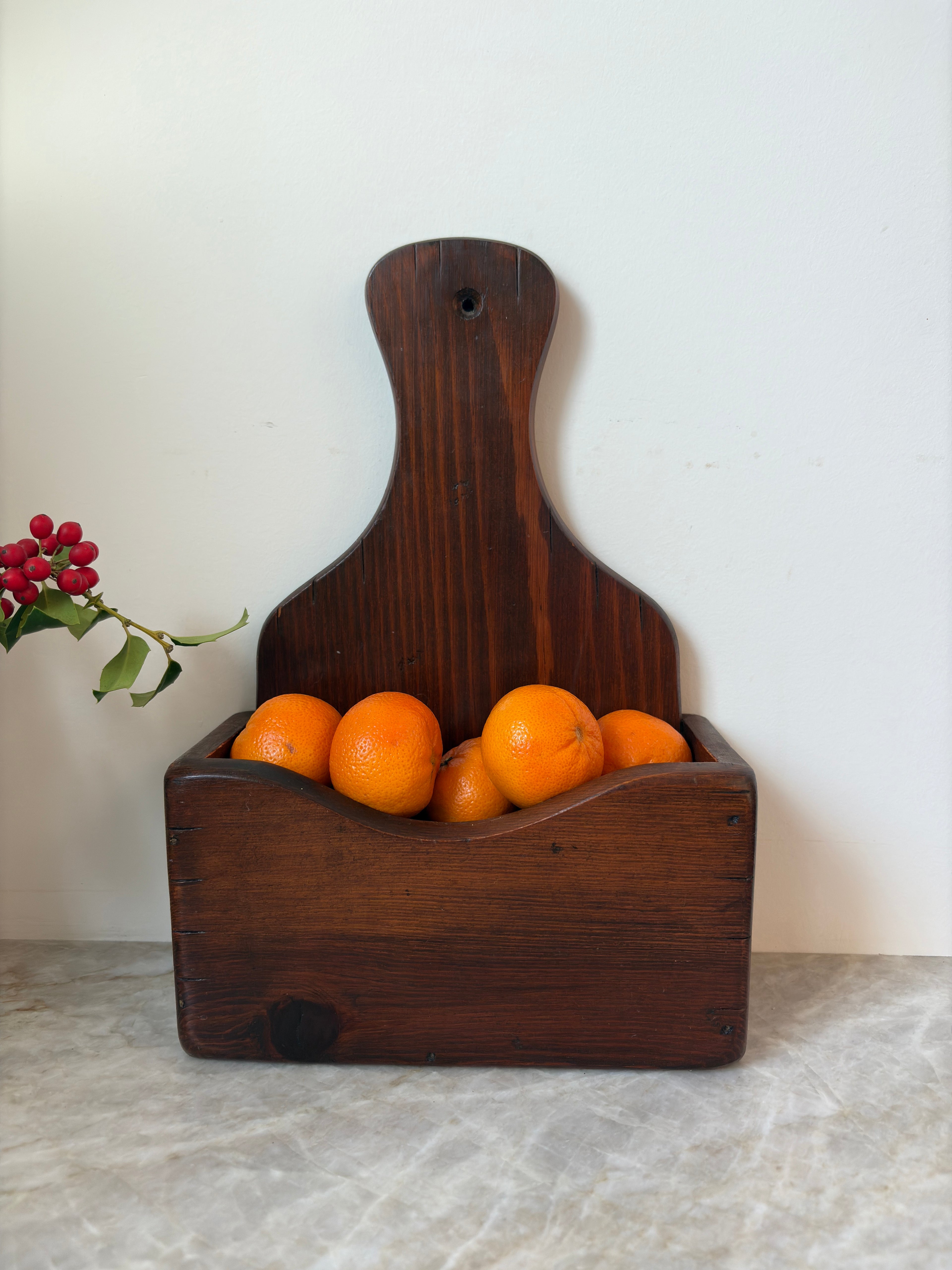 Wooden Wall Pocket, 19th Century