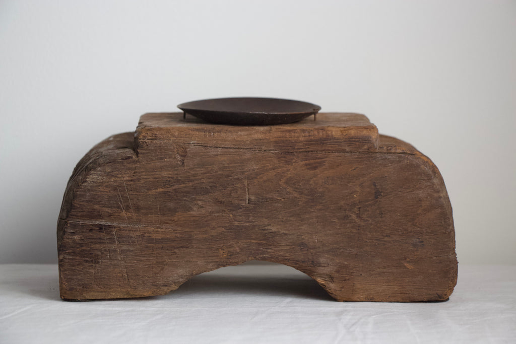 Teak Block Candle Holder - Small