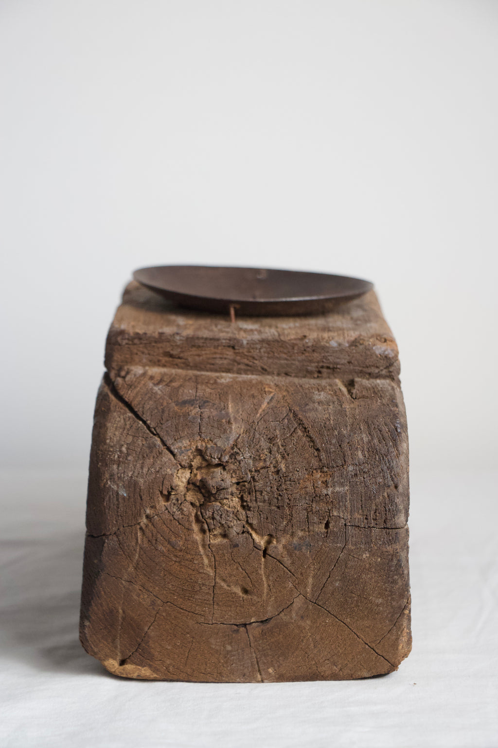 Teak Block Candle Holder - Small