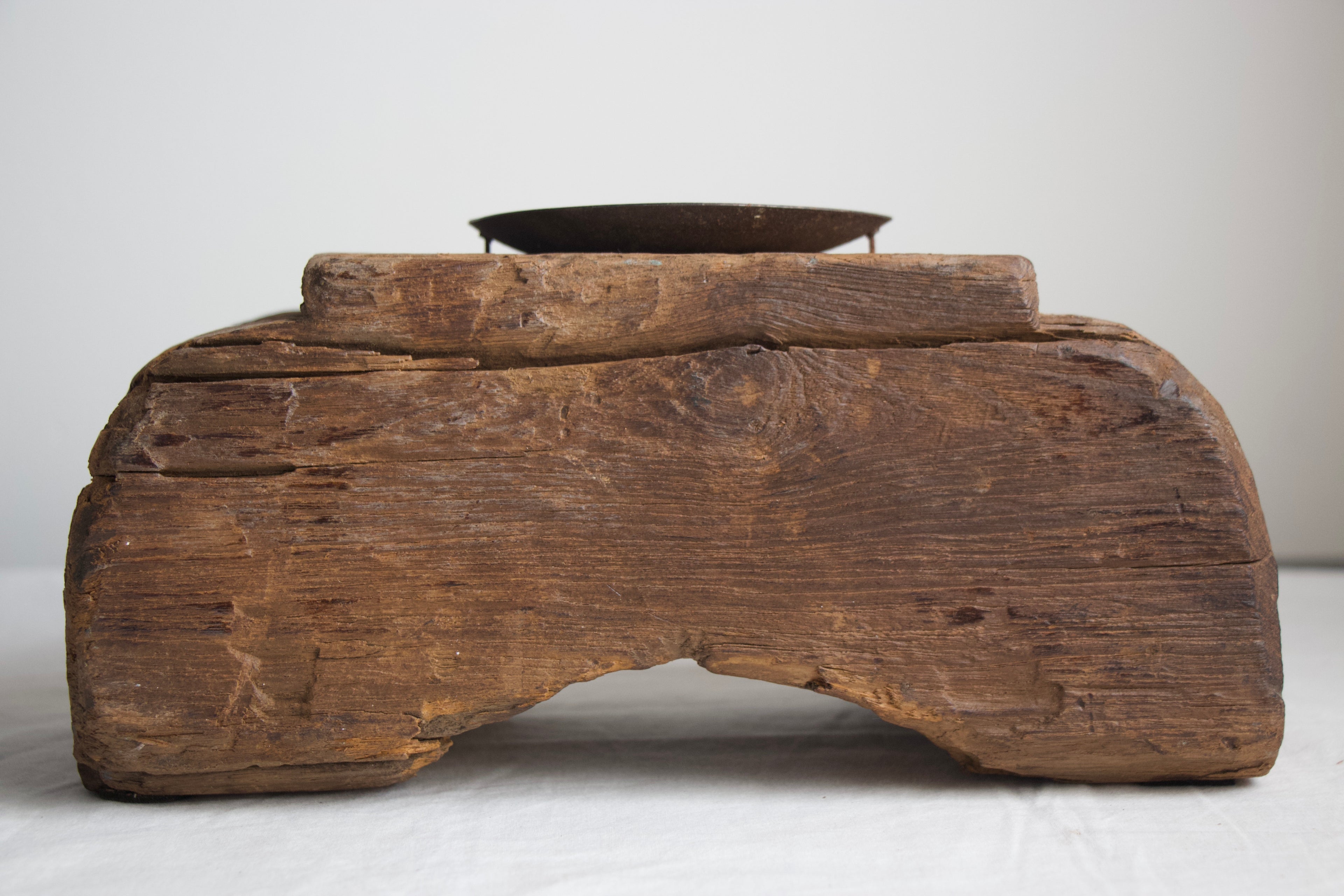 Teak Block Candle Holder - Small