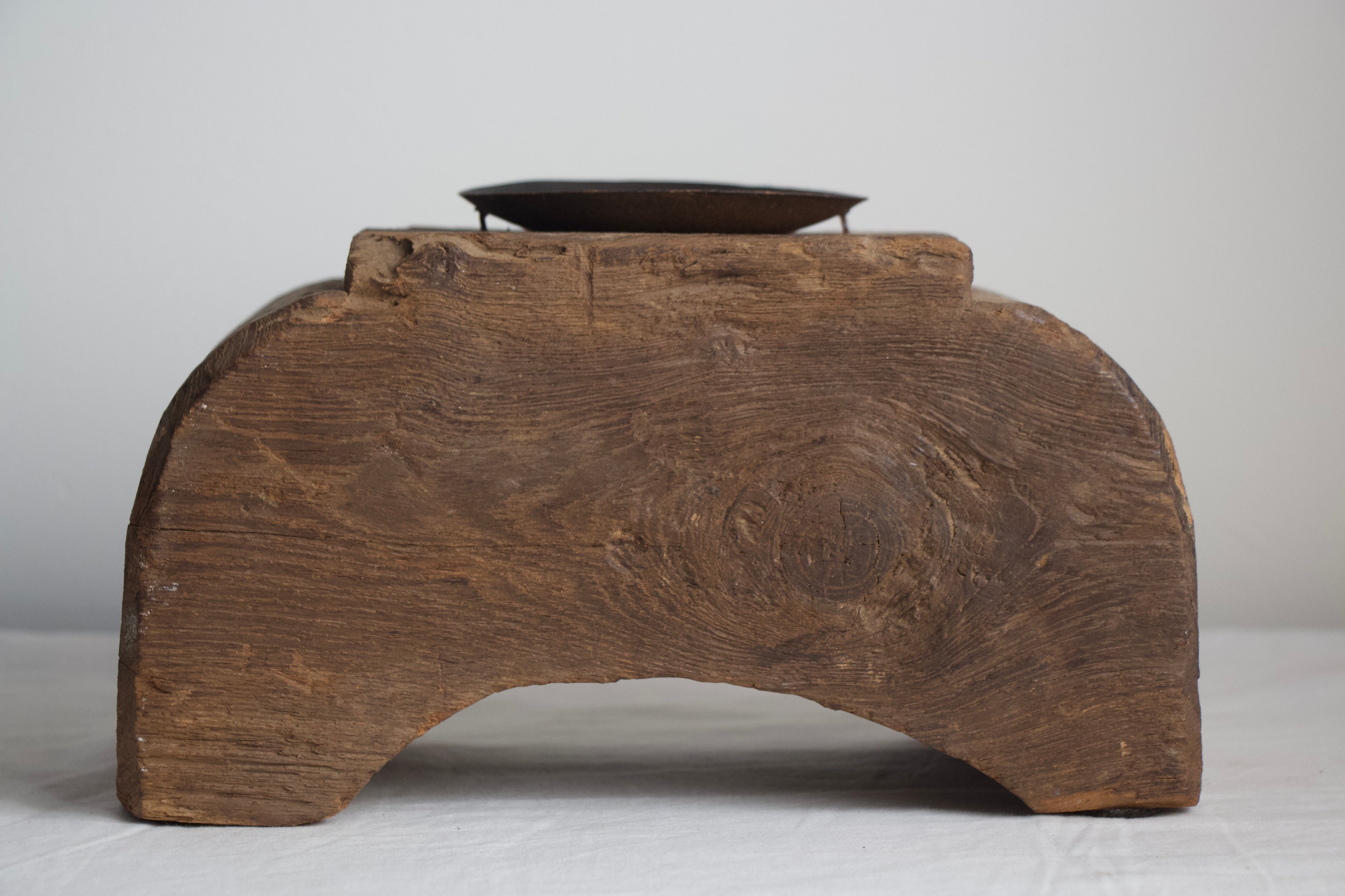 Teak Block Candle Holder - Large