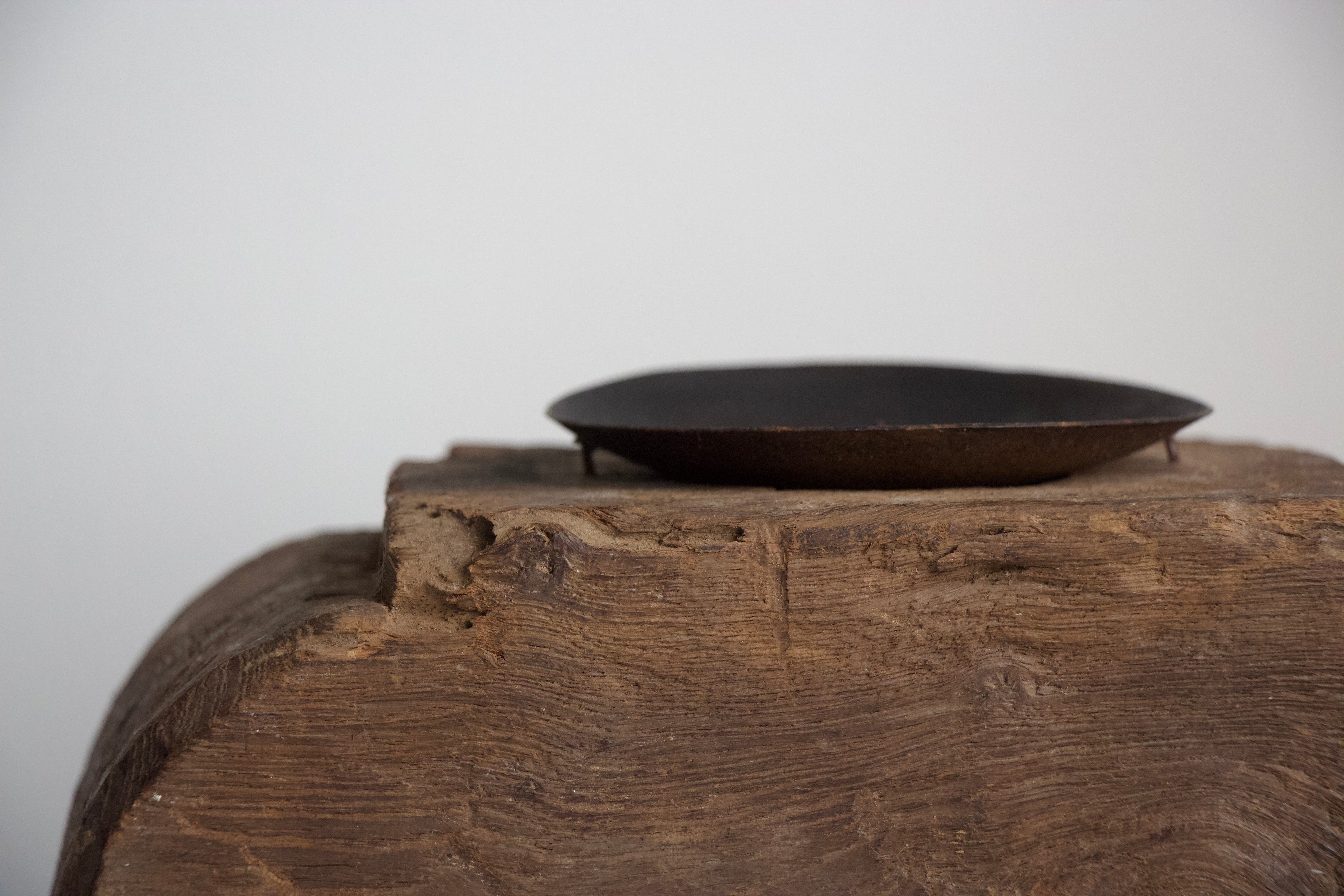 Teak Block Candle Holder - Large