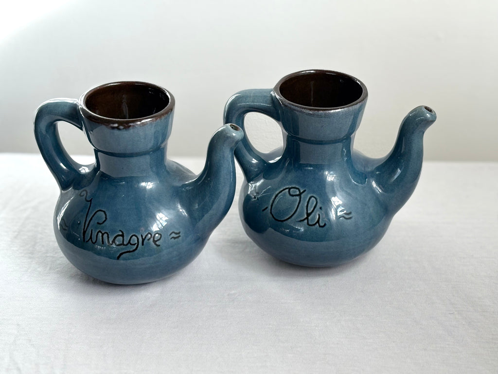 Spanish Ceramic Cruet Set, 20th Century