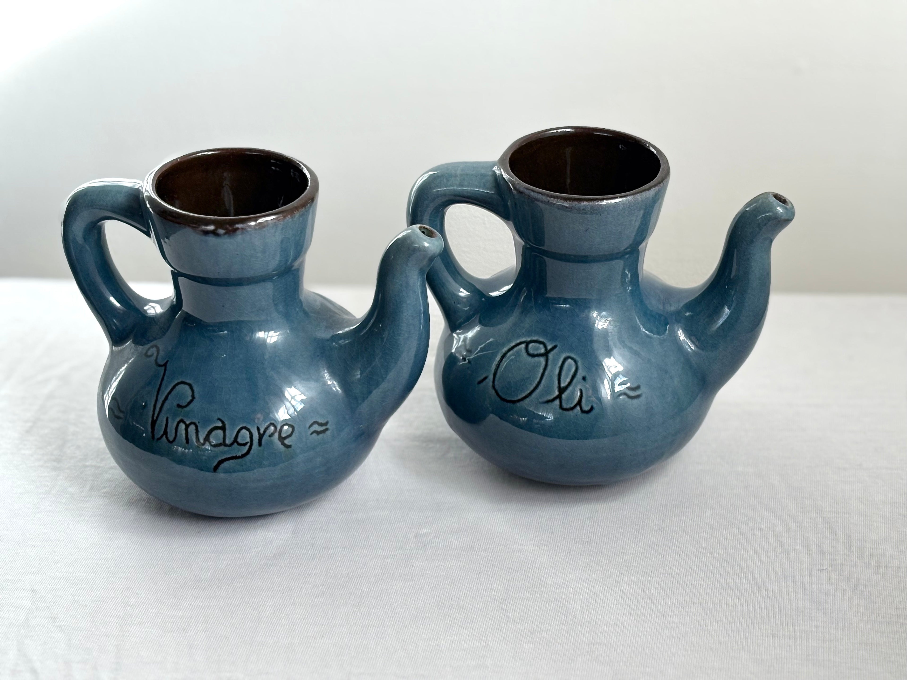 Spanish Ceramic Cruet Set, 20th Century